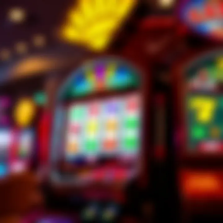 The Allure of Slot Machines A vibrant slot machine displaying enticing symbols and bright lights.