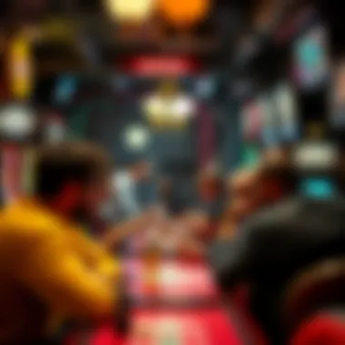 Vibrant local gaming hall atmosphere highlighting community engagement