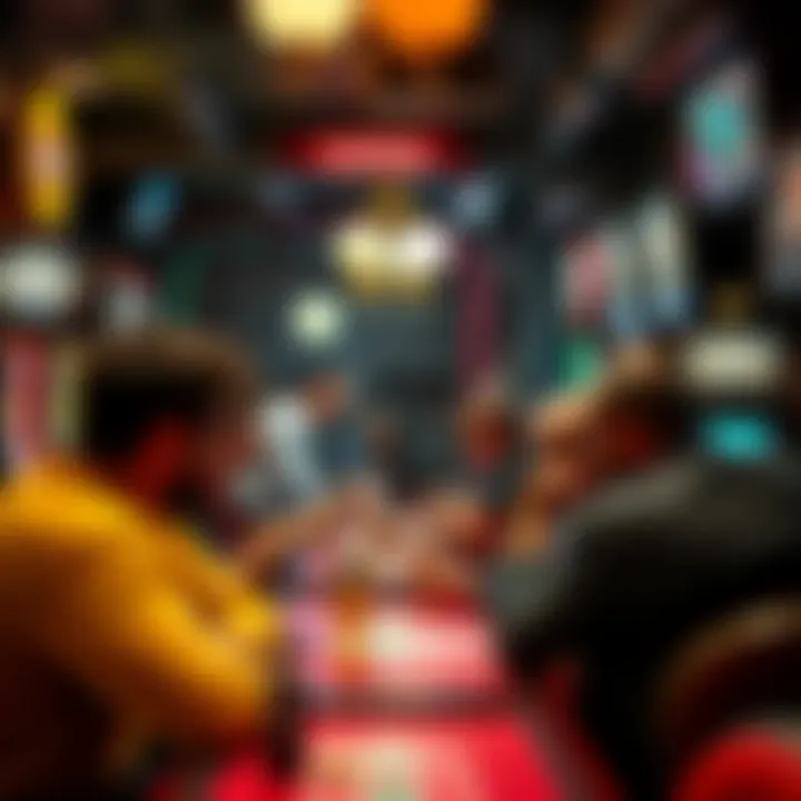 Vibrant local gaming hall atmosphere highlighting community engagement