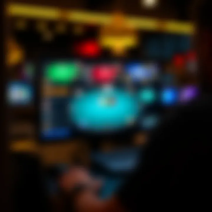 Reviewing Online Poker Platforms A screen displaying various online poker platforms and user interfaces