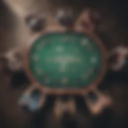 A bird's eye view of a poker tournament table