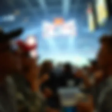 A captivating view of a local sports event where fans are actively engaging in betting