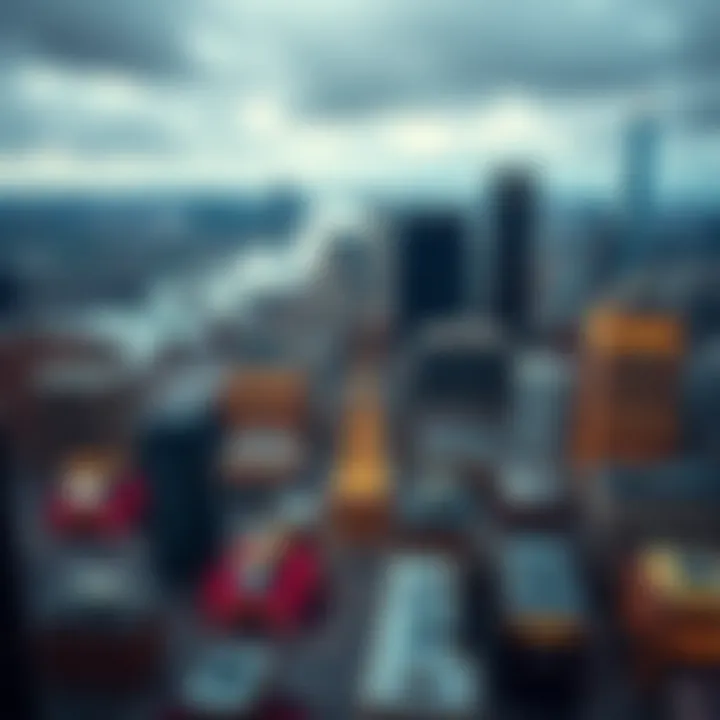 Aerial View of Manhattan Casinos Aerial view of Manhattan showcasing iconic casinos