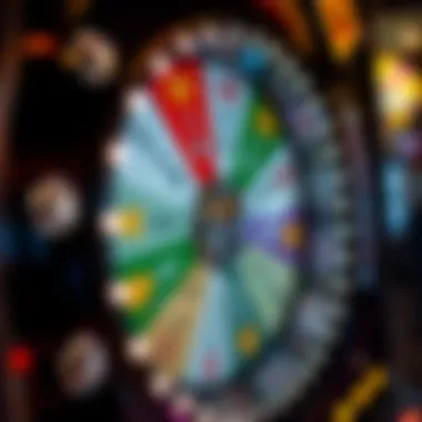 Detailed view of a Cash Wheel slot machine showcasing its unique features