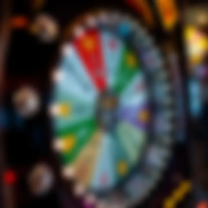 Detailed view of a Cash Wheel slot machine showcasing its unique features