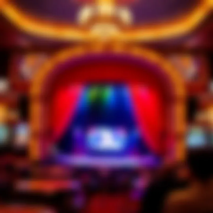 Event stage hosting an entertainment show at the casino