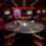 A detailed view of a draw poker table setup