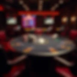 A detailed view of a draw poker table setup