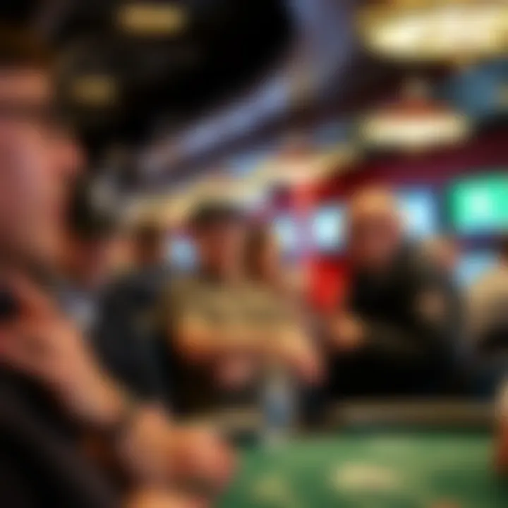 A group of enthusiastic bettors discussing their favorite teams.