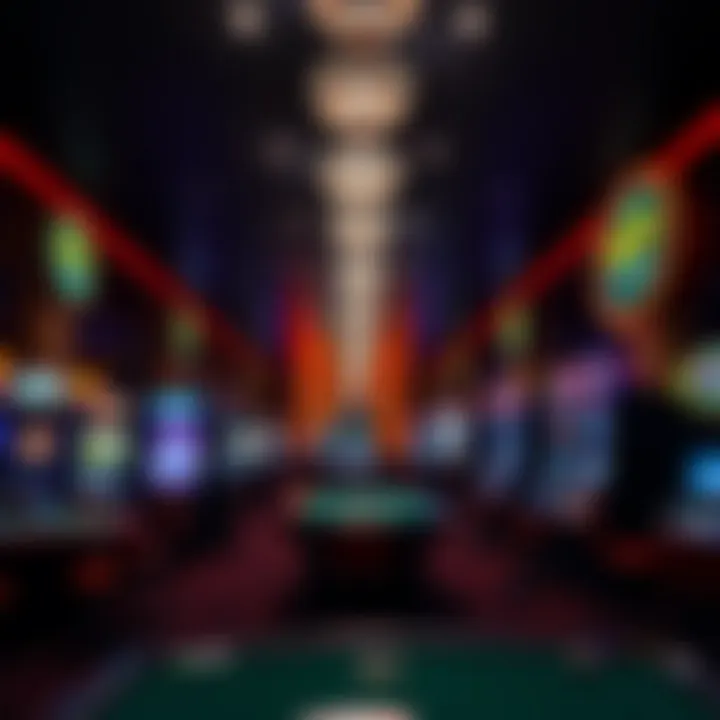 Vibrant Gaming Floor at Walker Hill Casino Inside view of the main gaming floor filled with various gaming tables and machines