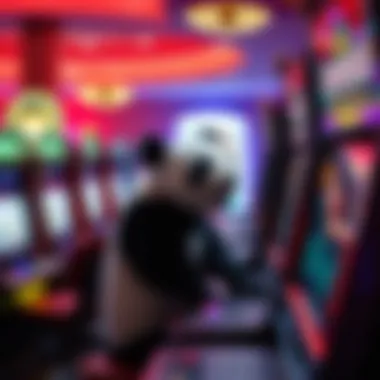 The Excitement of Slot Gaming An immersive scene illustrating the excitement of playing slot machines