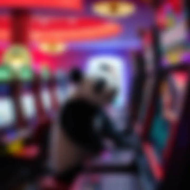 The Excitement of Slot Gaming An immersive scene illustrating the excitement of playing slot machines