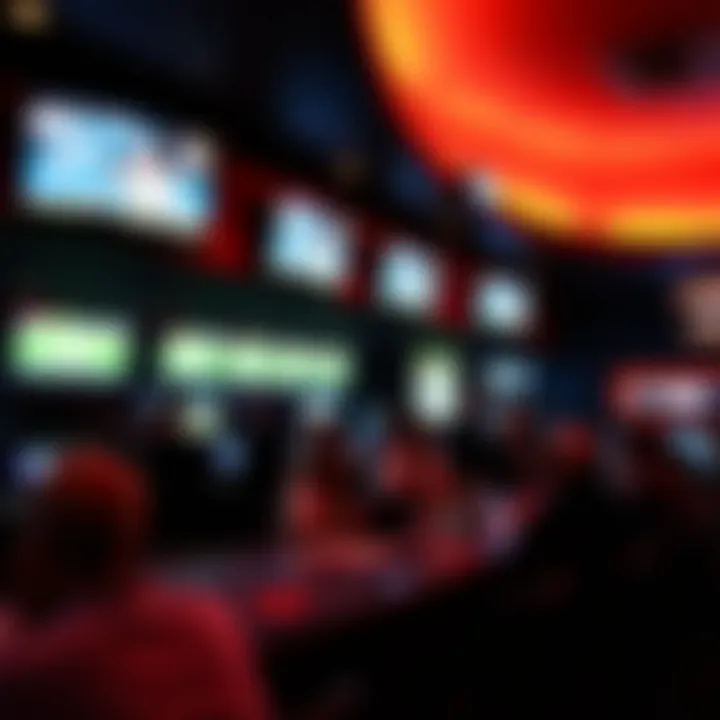 Social atmosphere at a William Hill location with screens displaying live sports