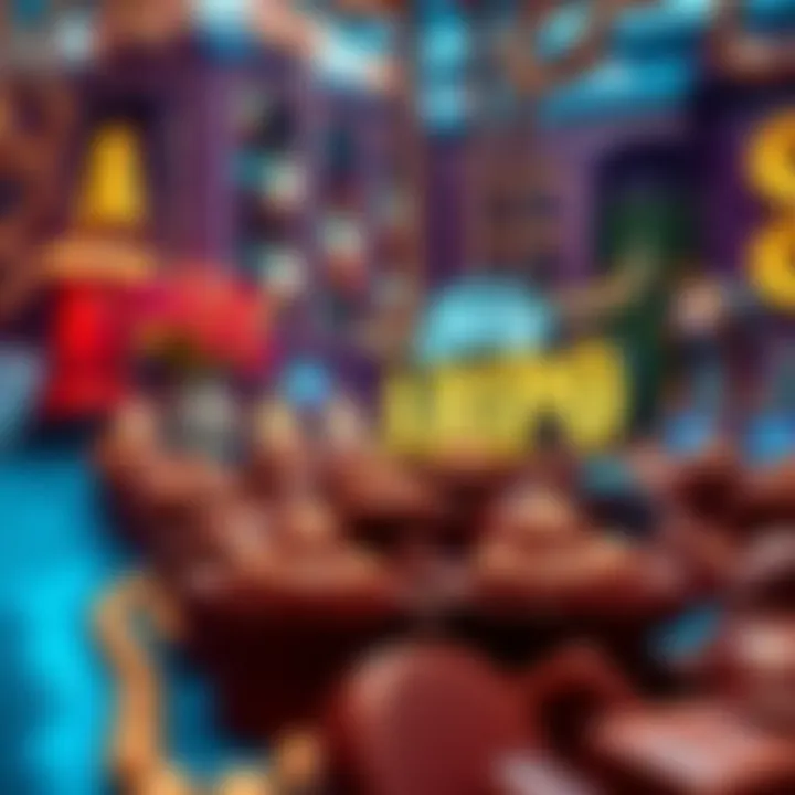A captivating scene from the chocolate factory theme, highlighting various sweet elements