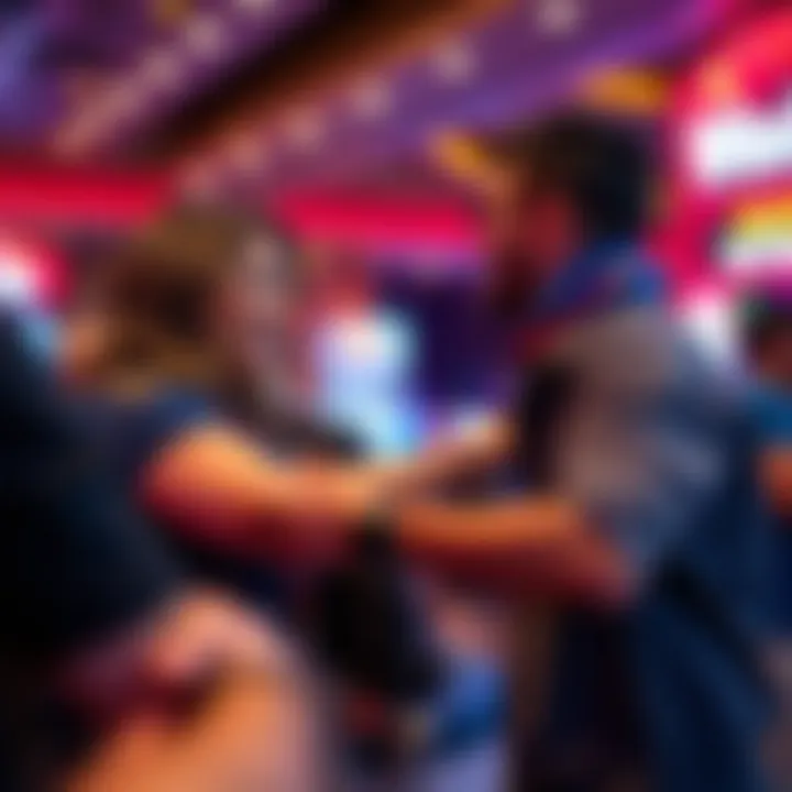 Vibrant Engagement at Winstar Promotional Event Engaging promotional event drawing crowds at Winstar Casino