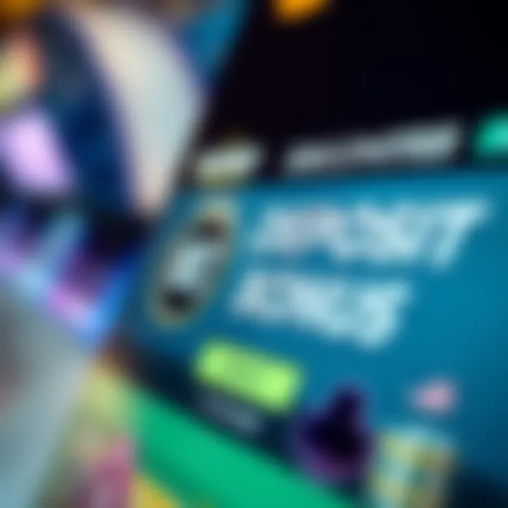 Close-up of no deposit bonus offer on a gaming website