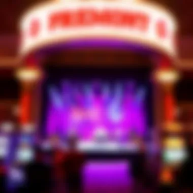 Live entertainment stage featuring a performance in the casino
