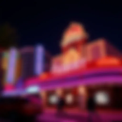 Exterior view of Fremont Casino showcasing its vibrant neon lights