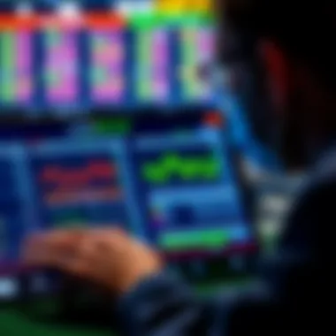 A close-up of a bettor analyzing data from a horse racing handicapping app