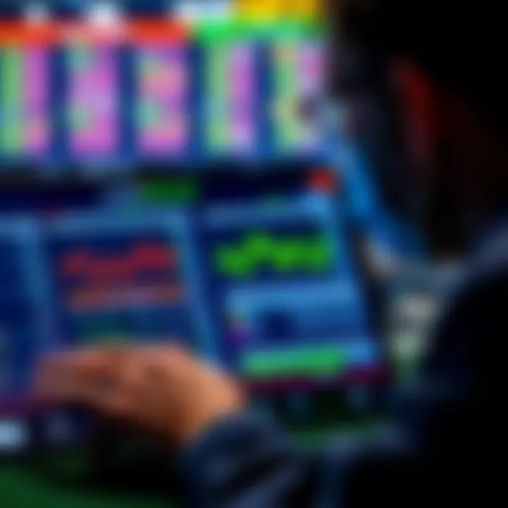 A close-up of a bettor analyzing data from a horse racing handicapping app