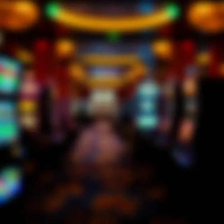 Overview of a Hawaiian casino interior featuring slot machines