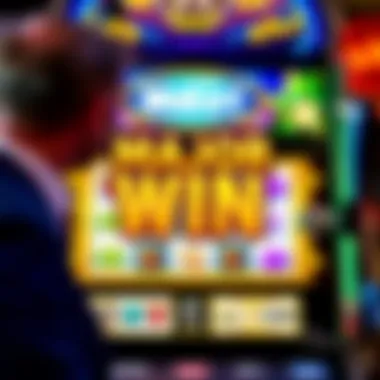 Celebrating a Major Victory Visual representation of a big win notification on a slot machine screen