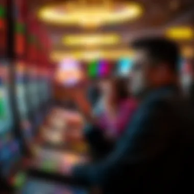 Strategizing for Success Illustration of a player contemplating strategies while positioned at a high limit slot