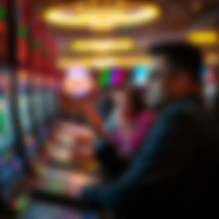 Strategizing for Success Illustration of a player contemplating strategies while positioned at a high limit slot