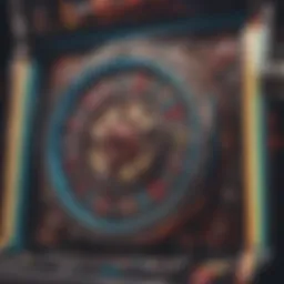 Colorful slot machine reels in action