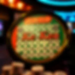 Keno game board showcasing the variety of numbers