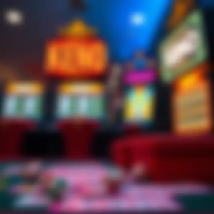 Keno Game Setup An engaging Keno game setup showcasing vibrant tickets and betting options