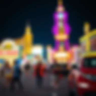 Vibrant Night Scene on the Strip Vibrant night scene of Las Vegas Strip