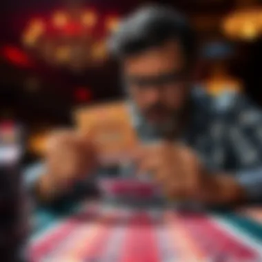 Player analyzing Loteria scratch-off ticket