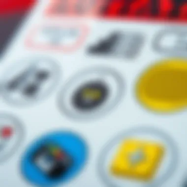 Close-up of symbols on a Loteria scratch-off