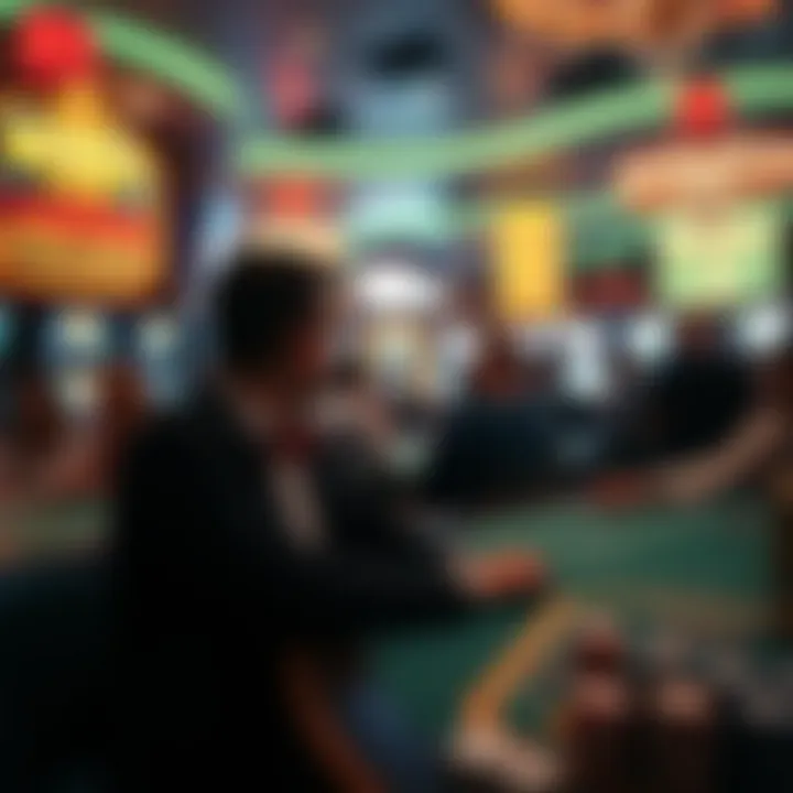 A visual representation of cultural elements associated with gambling