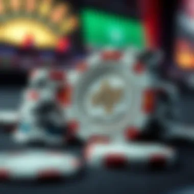 An intricate design of casino chips symbolizing financial strategies