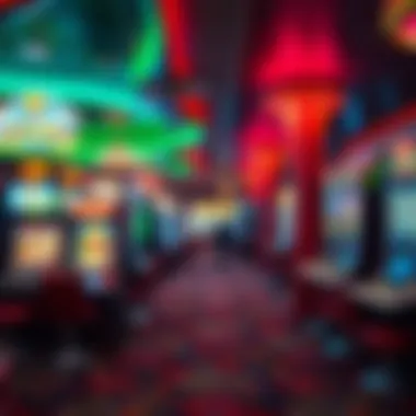 A vibrant depiction of a casino floor showcasing diverse gaming options