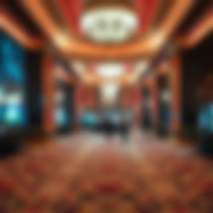 Atmospheric interior of the Luxor Casino Floor