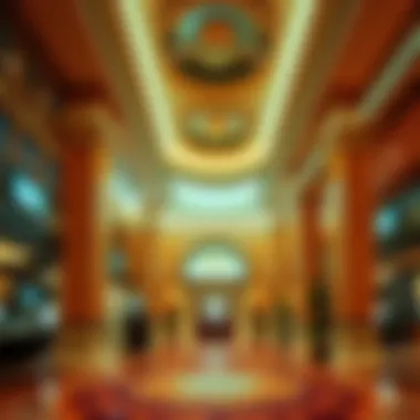Elegant architectural features of the Luxor Casino Floor