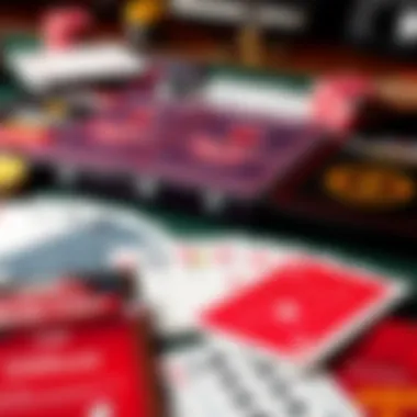 An array of blackjack strategy cards and guides