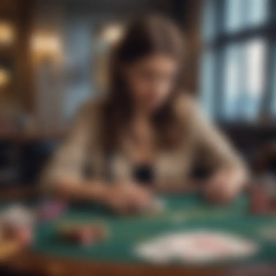 Conceptual illustration of gambling addiction
