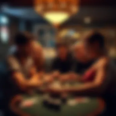 Friends Bonding Over Poker Group of friends enjoying poker