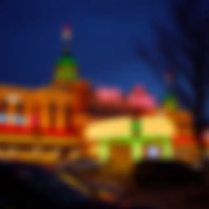 Exterior view of Mt. Airy Casino during the evening