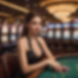 Luxurious casino environment showcasing vibrant gaming options