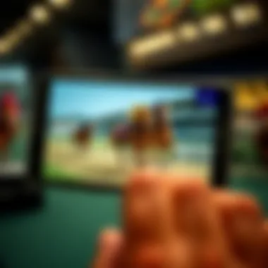 An overview of various horse racing apps on a smartphone screen