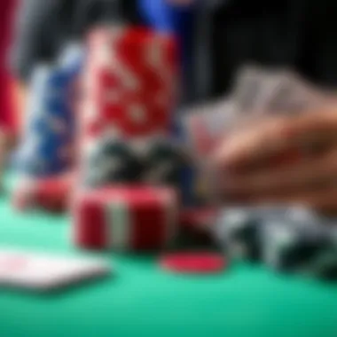 Poker Dynamics A close-up of poker chips and cards representing chance and skill