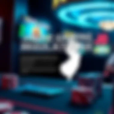 Infographic showcasing online gaming regulations in New Jersey