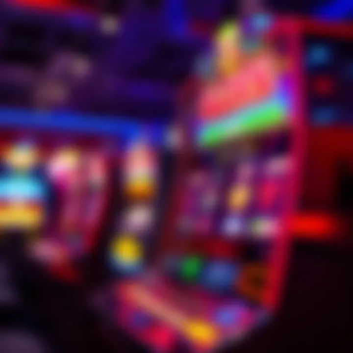 Vibrant video slot machine display