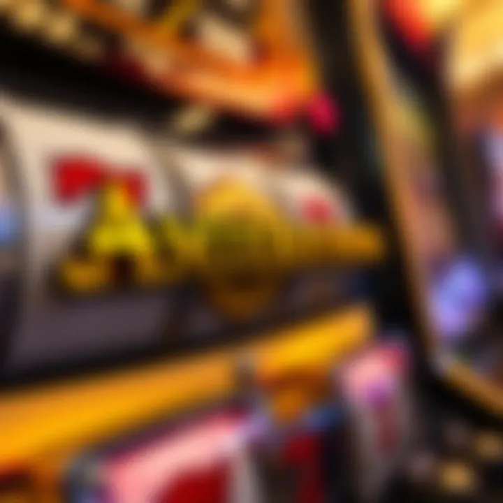 Close-up of Americoins Symbols Close-up of Americoins symbols on a slot machine