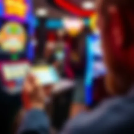 Interactive Experience with the Lottery App User engaging with the New Jersey Lottery Scanning App on a smartphone